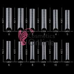 Tipsuri 100 bucati Transparente Refolosibile Smart Forms pentru Acryl Gel, Polygel 6, art TPS95 long tub